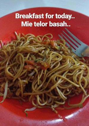 Foto resep Mie Telor Basah