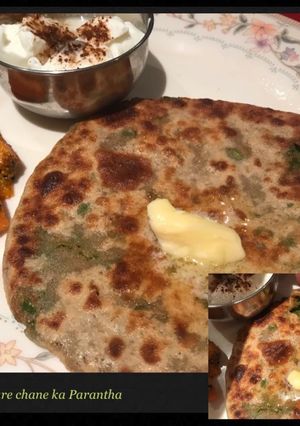 A picture of Hare Chane Ka Parantha.