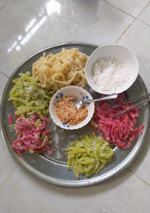 Hình của món Bánh khoai mì hấp.