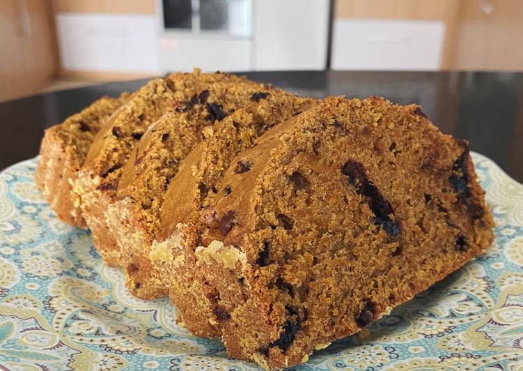 Chocolate Chip Peanut Butter Pumpkin Bread