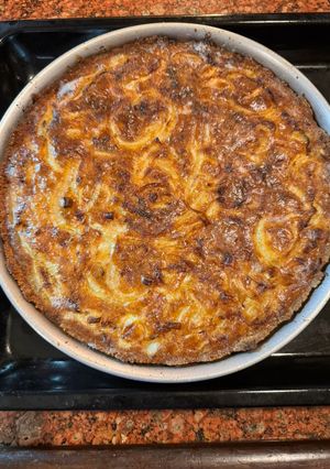 Una foto de TARTA DE CEBOLLA Y QUESO sin gluten