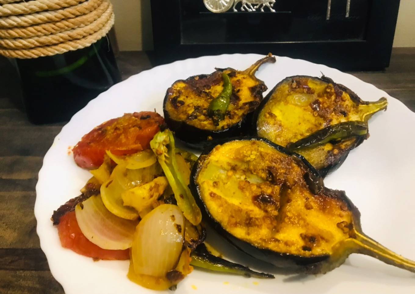 3 spice fried brinjal
