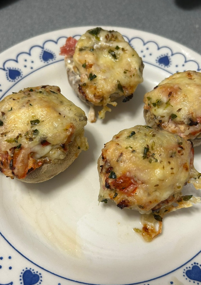 Una foto de Champiñones rellenos en Airfryer