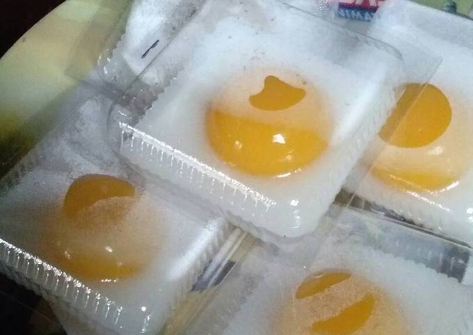 Pudding telur ceplok labu kuning