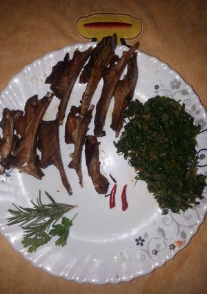A picture of Deep fried goat meat #new author contest#.