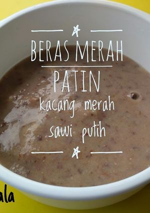 Foto resep Mpasi 7 bulan menu 4 bintang beras merah, patin