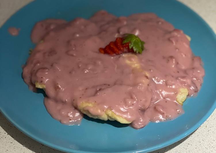 Scaloppine di pollo con crema alle fragole 🍓