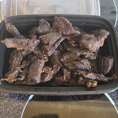 A picture of Venison sweet and spicy jerky.