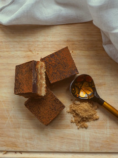 A picture of Dark Chocolate Caramel Slices.