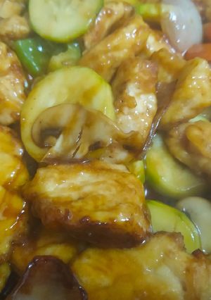 Una foto de Pollo agridulce