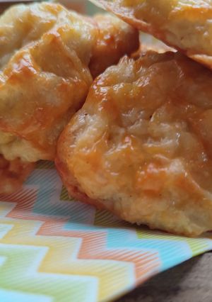 Túrós, zabpehelylisztes, zabpelyhes sajtos "pogácsa" GM recept fotója