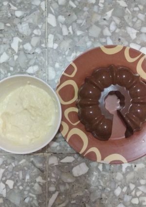 Foto resep Pudding coklat roti tawar + vla vanilla