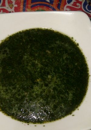صورة لوصفة ملوخية مصرية رهيبه
