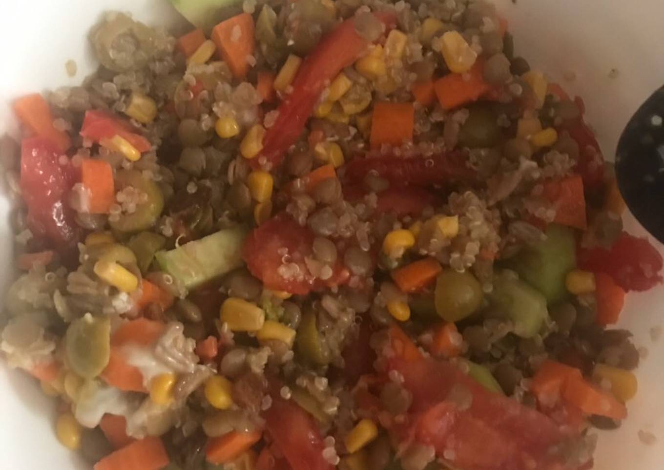 Ensalada de lentejas y quinoa