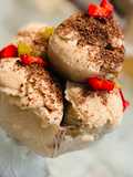 Banana and poppy seed ice cream