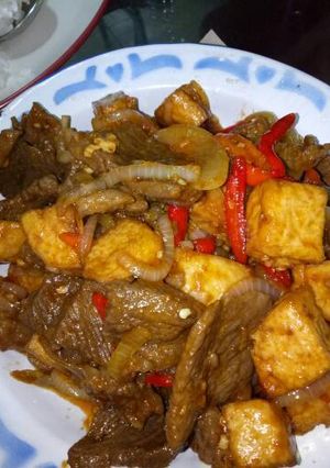 Foto resep Oseng daging tahu super simple... Ngabisin sisa stock isi kulkas