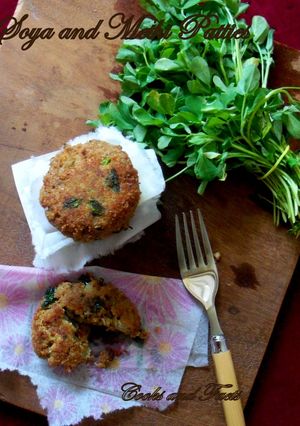 A picture of Soya and Methi Cutlets / Soya and Fenugreek leaves patties.