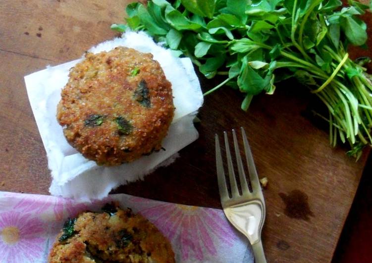Step-by-Step Guide to Make Super Quick Homemade Soya and Methi Cutlets / Soya and Fenugreek leaves patties