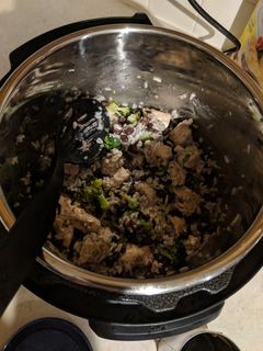 A picture of Instapot Chicken Rice & Beans.