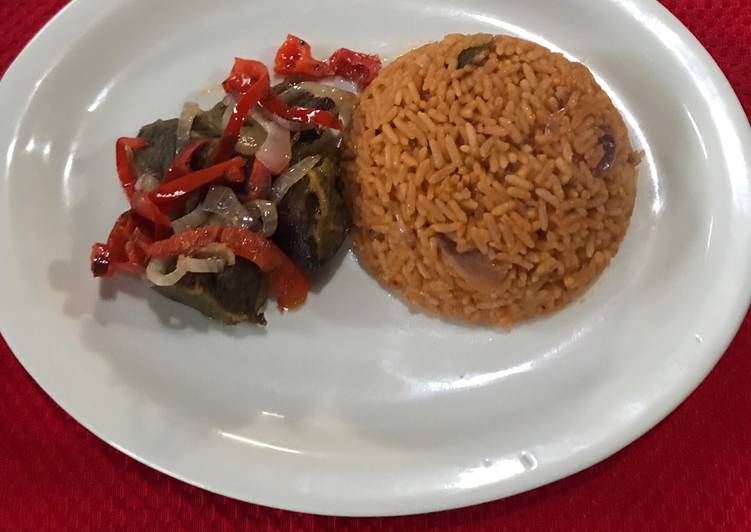 Jellof rice and pepper beef