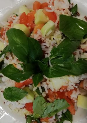 Foto di Insalata di riso basmati e riso rosso integrale