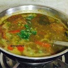A picture of Chettinad Pasi Paruppu (Moong Dal Sambar).