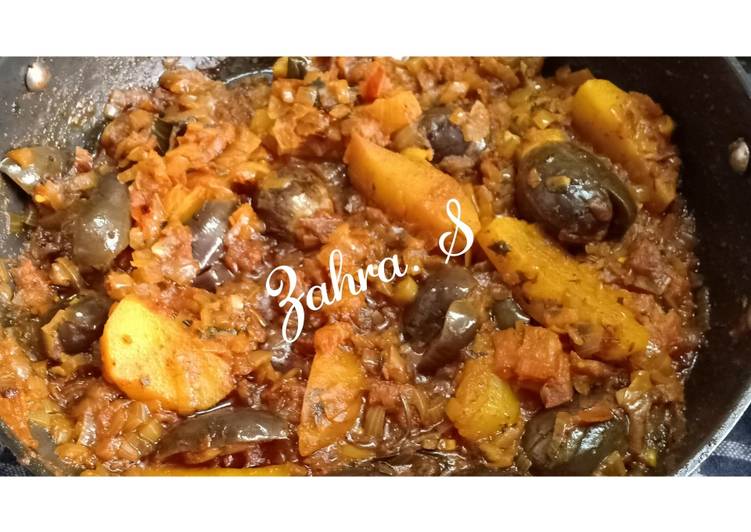 Easiest Way to Prepare Super Quick Homemade Small whole brinjal and aloo sabzi