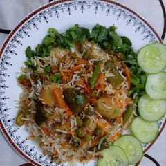Vegetable pulao A picture of Vegetable pulao.