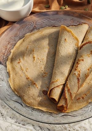 Una foto de 🥞Panqueques de avena y trigo sarraceno 🥞