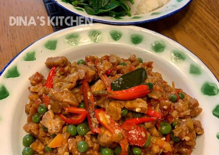 Resep Oseng tempe &amp; leunca Anti Gagal