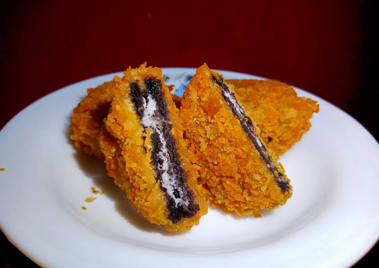 Resep Oreo goreng Anti Gagal