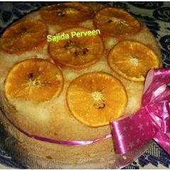 Orange updown cake(with out oil /butter) A picture of Orange updown cake(with out oil /butter).