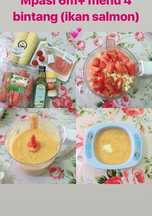 Foto resep Mpasi 6m+ menu 4 bintang (ikan salmon)