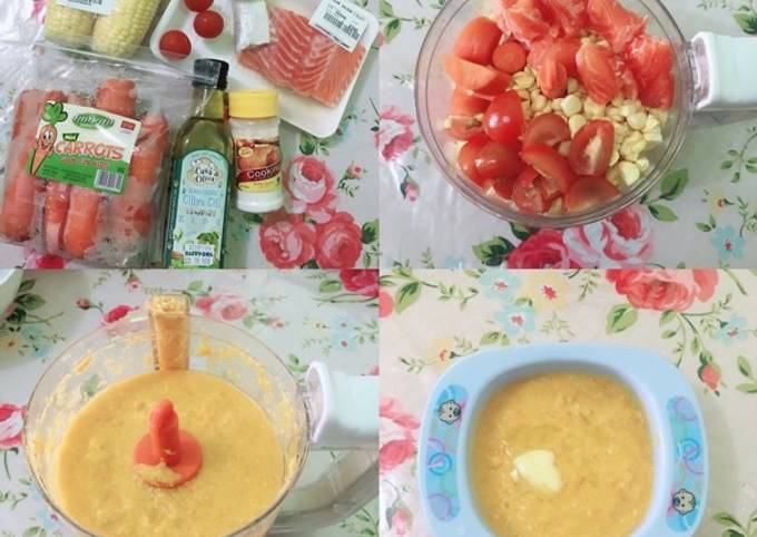 Mpasi 6m+ menu 4 bintang (ikan salmon)