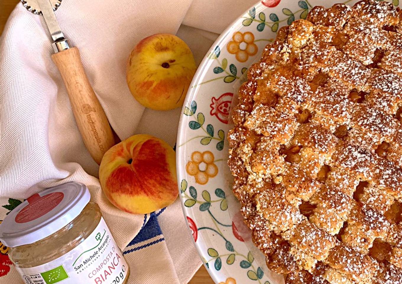 Peach Compote Tart Maria Bianca 🍑