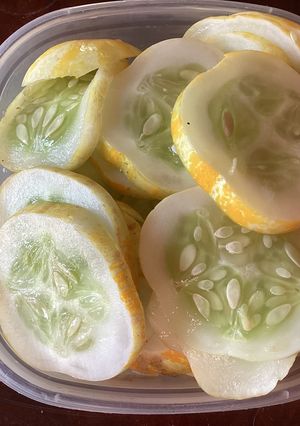 A picture of California Farm Lemon Cucumber Pickles.