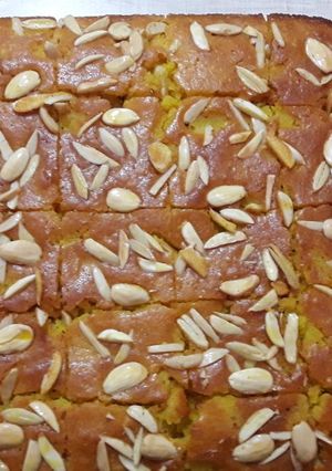عکسی از دستور کیک باقلوایی