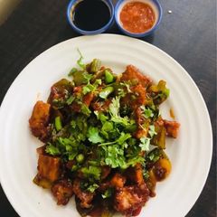A picture of Manchurian paneer dry.