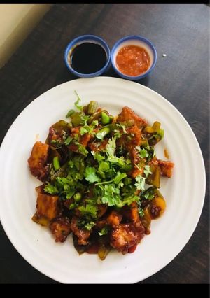 A picture of Manchurian paneer dry.