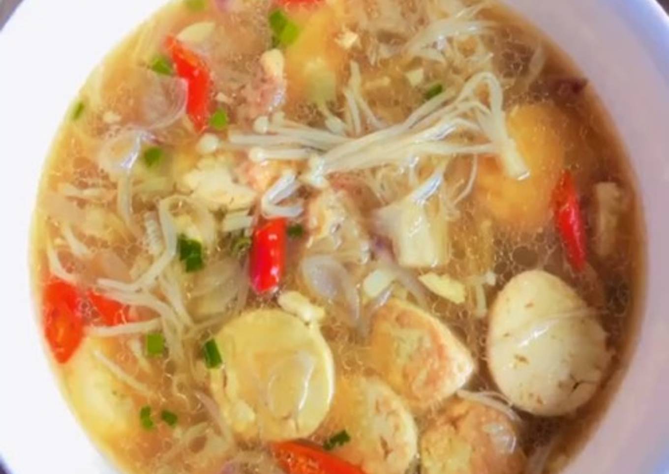 Sapo tahu-enoki saus tiram