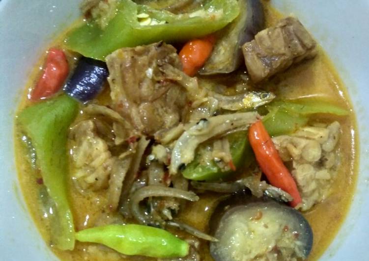 Resep Jangan lombok tempe teri yang Bisa Manjain Lidah