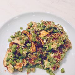 A picture of Long bean omelette.