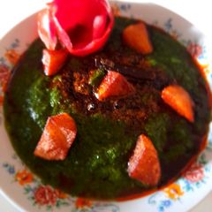 Aloo palak sabji A picture of Aloo palak sabji.