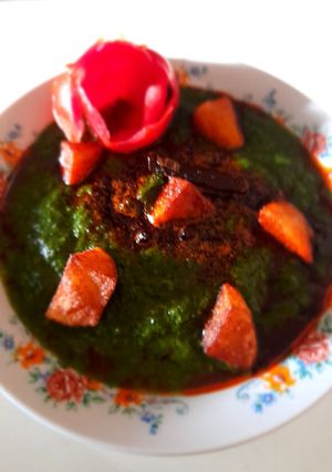 A picture of Aloo palak sabji.