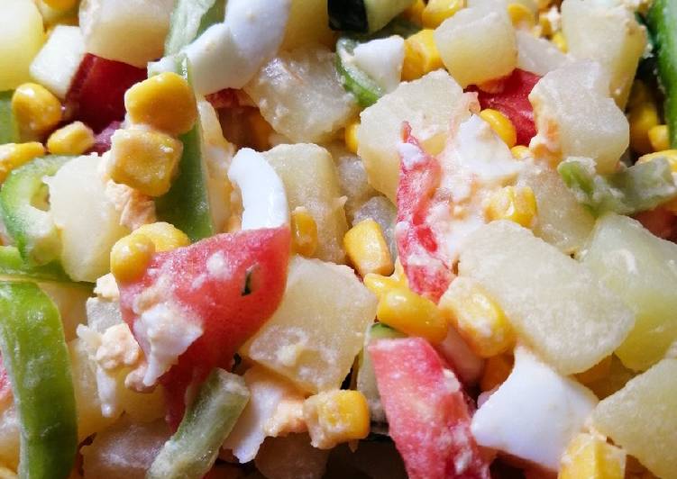 Ensalada de patata fresquita 🍅🥔🥒🌽