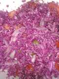 Ensalada de repollo colorado diferente