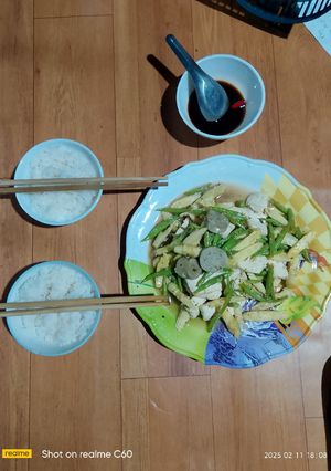 Hình của món Đậu que xào chay.