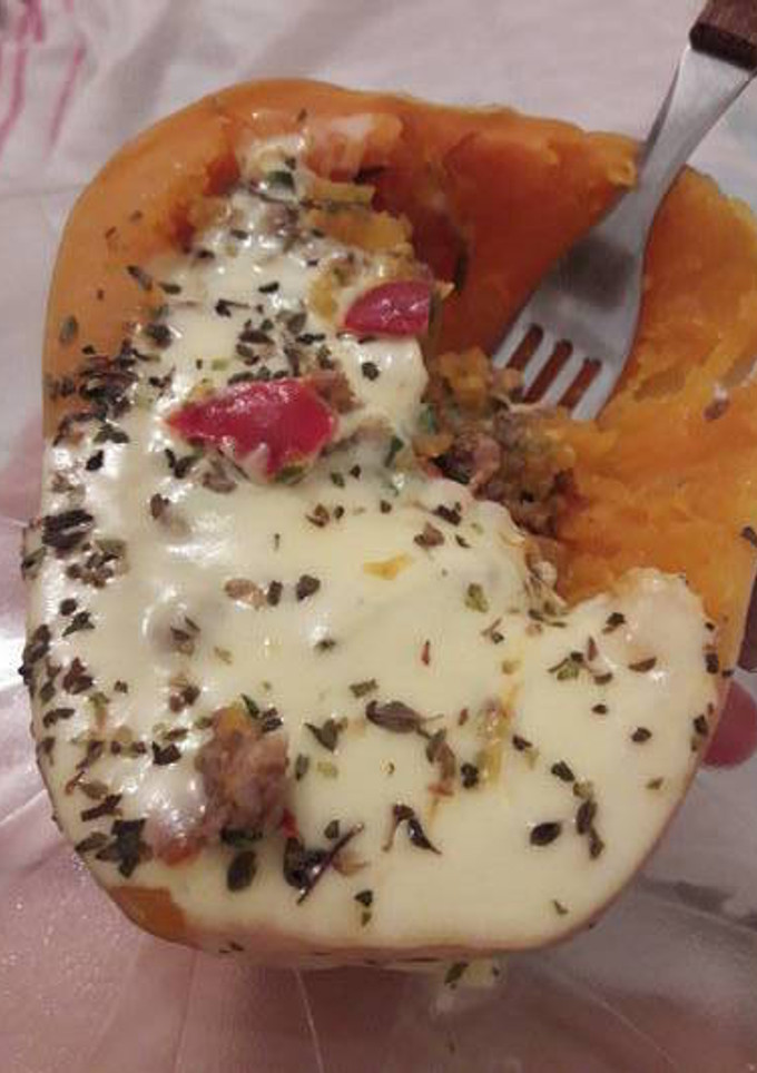 Una foto de Calabaza rellena