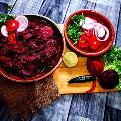Chukandar Palak Gosht A picture of Chukandar Palak Gosht.