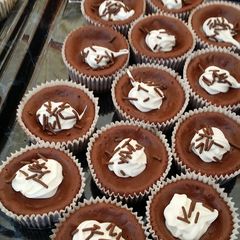 A picture of Nutella mini cheesecakes.